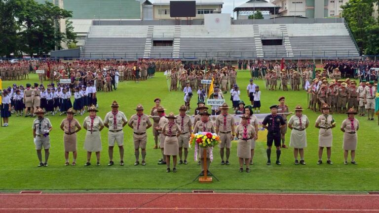 พิธีทบทวนคำปฏิญาณและสวนสนามของลูกเสือ เนื่องในวันคล้ายวันสถาปนาคณะลูกเสือแห่งชาติ ประจำปี 2569