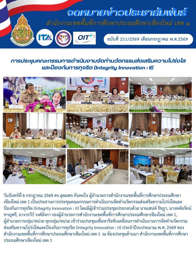 19.ข่าว ปชส.-ประชุมคณะกรรมการนวัตกรรม II (6 ก.ค. 69)