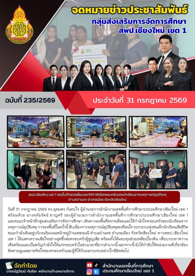 LINE_ALBUM_จดหมายข่าว สพป.เชียงใหม่ เขต 1 ปี 2569_260803_1